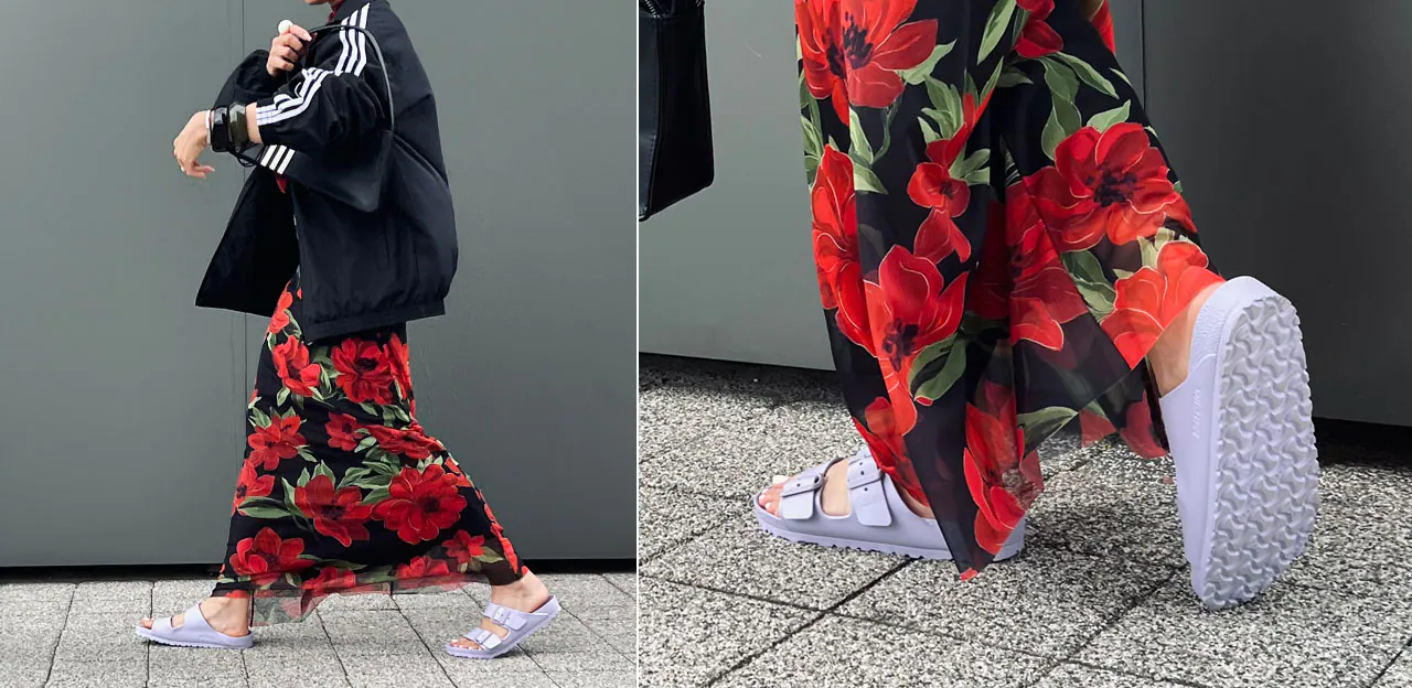 sandalen und ein kleid