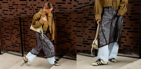 Wie stylt man ein Outfit mit Kleid und Hose?